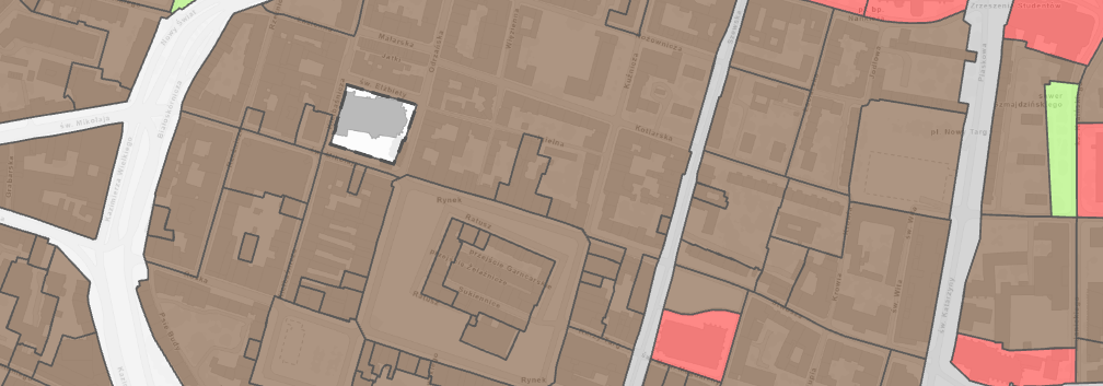 Przykład białej plamy na wrocławskim rynku