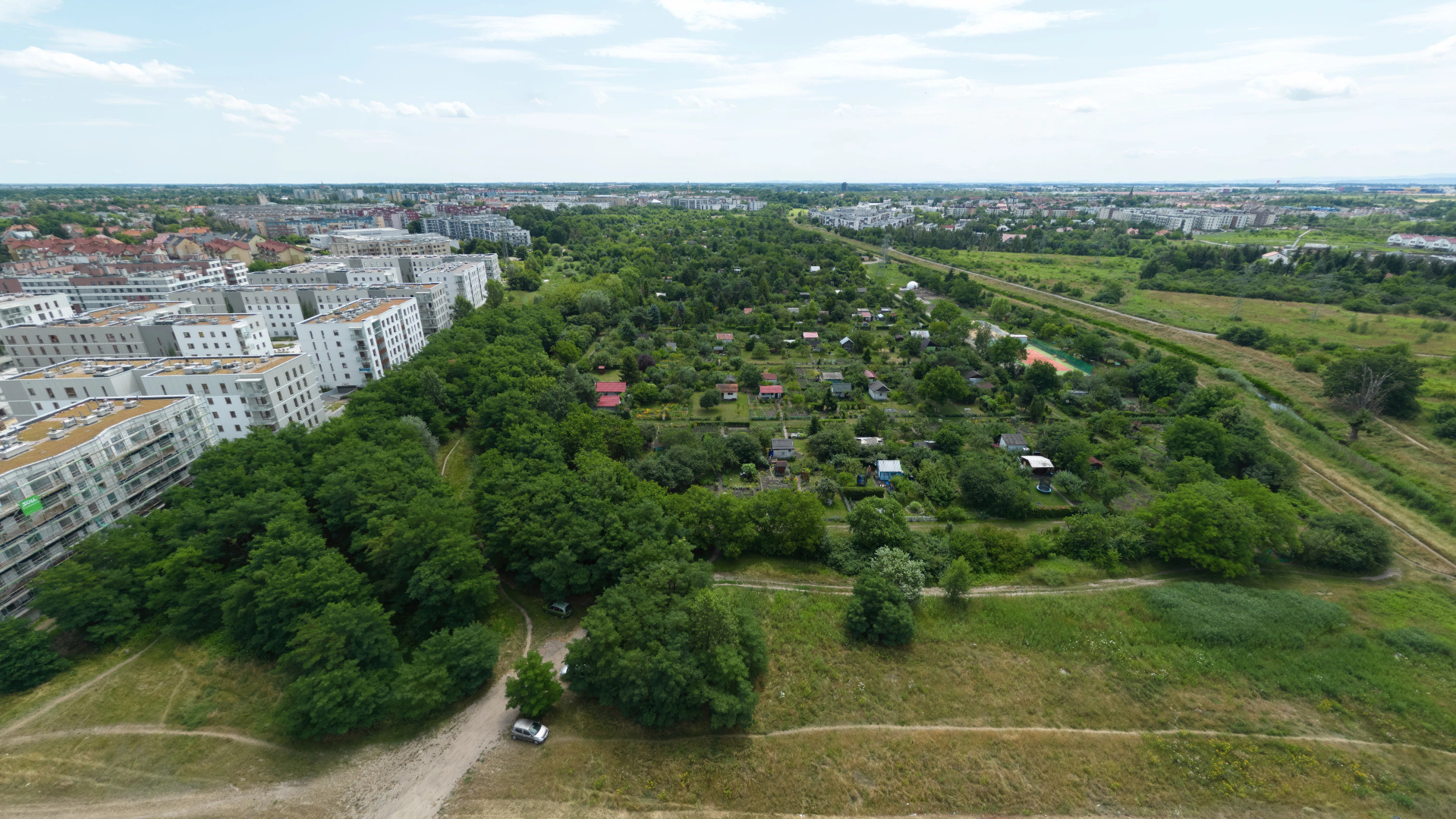 Park Krzycki i Dolina Olszówki, widok na południe