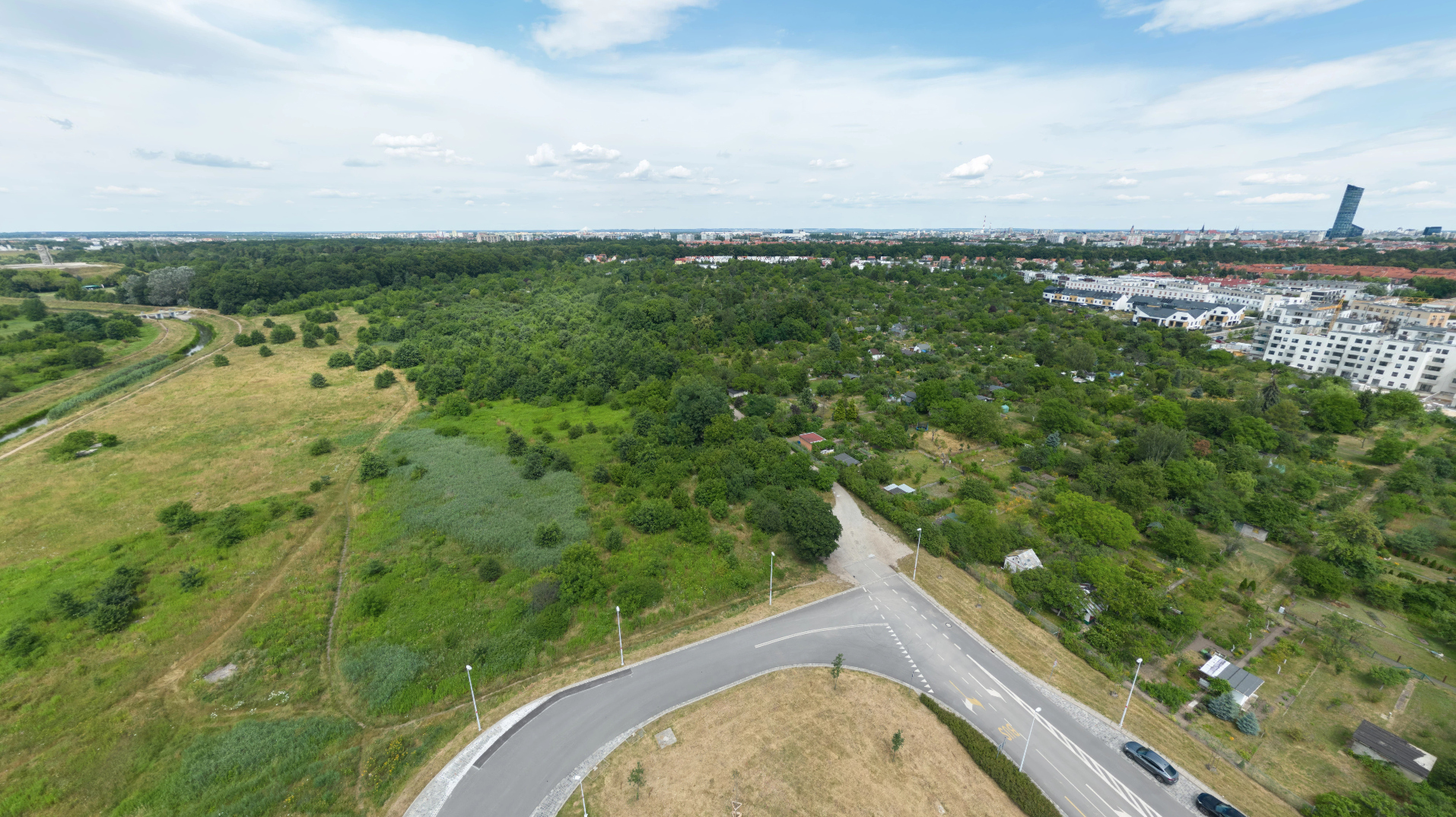 Park Krzycki i Dolina Olszówki, widok na południe